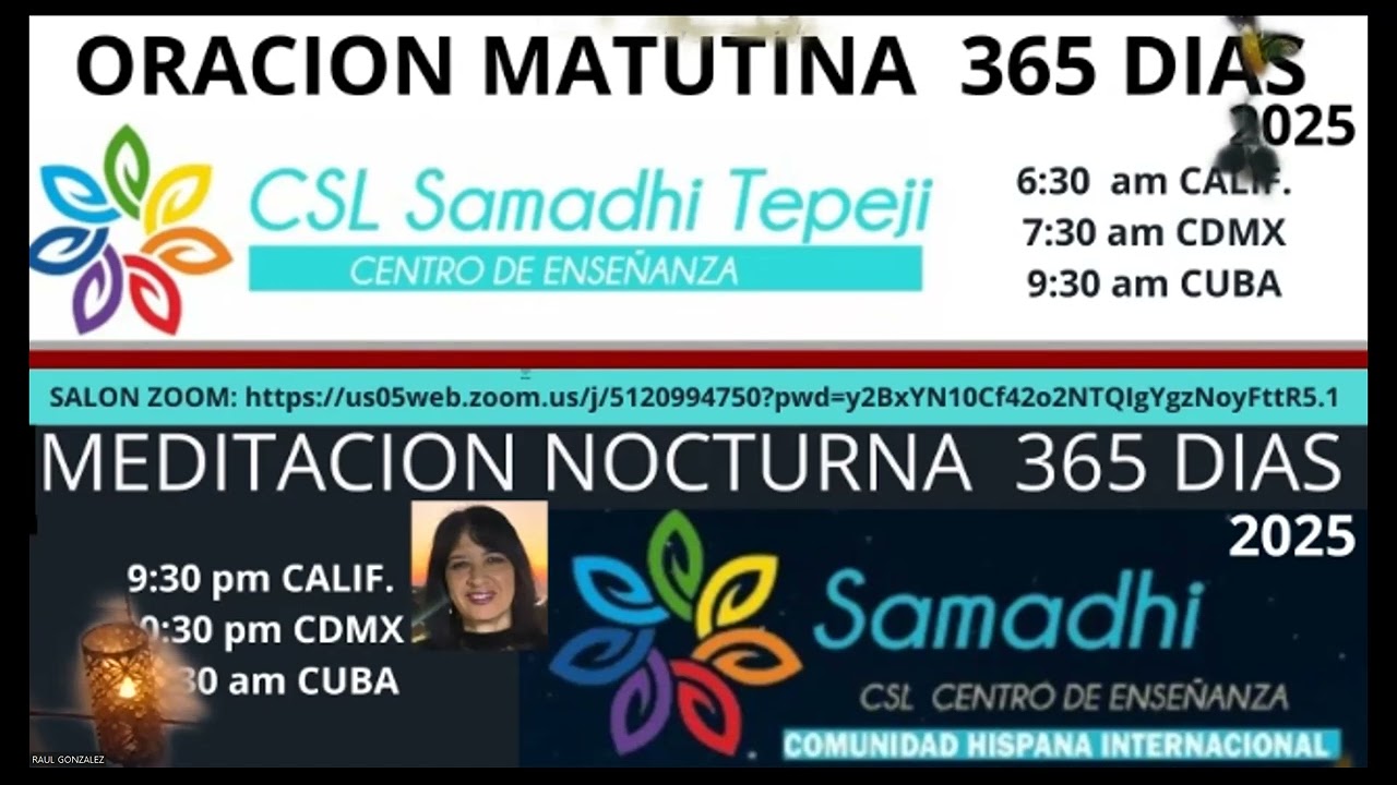 CSL Samadhi  Centro de Enseña CHI Meditación Nocturna La Inteligencia del Universo  13Febrero2026