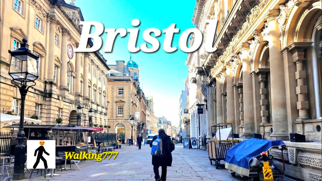 Bristol walking tour with subtitles [4k/60fps]