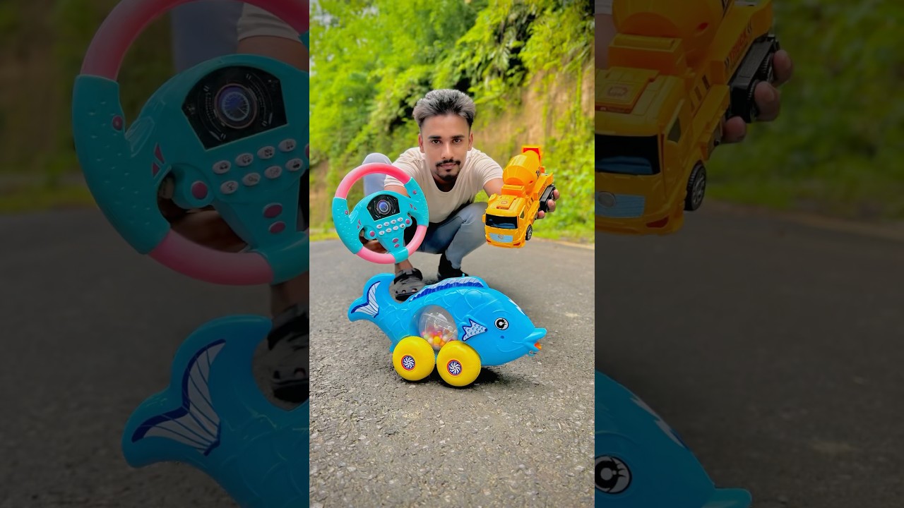RC Remote Control Fish With Wola Mixer Truck Unboxing & Crash 🚚🐠||