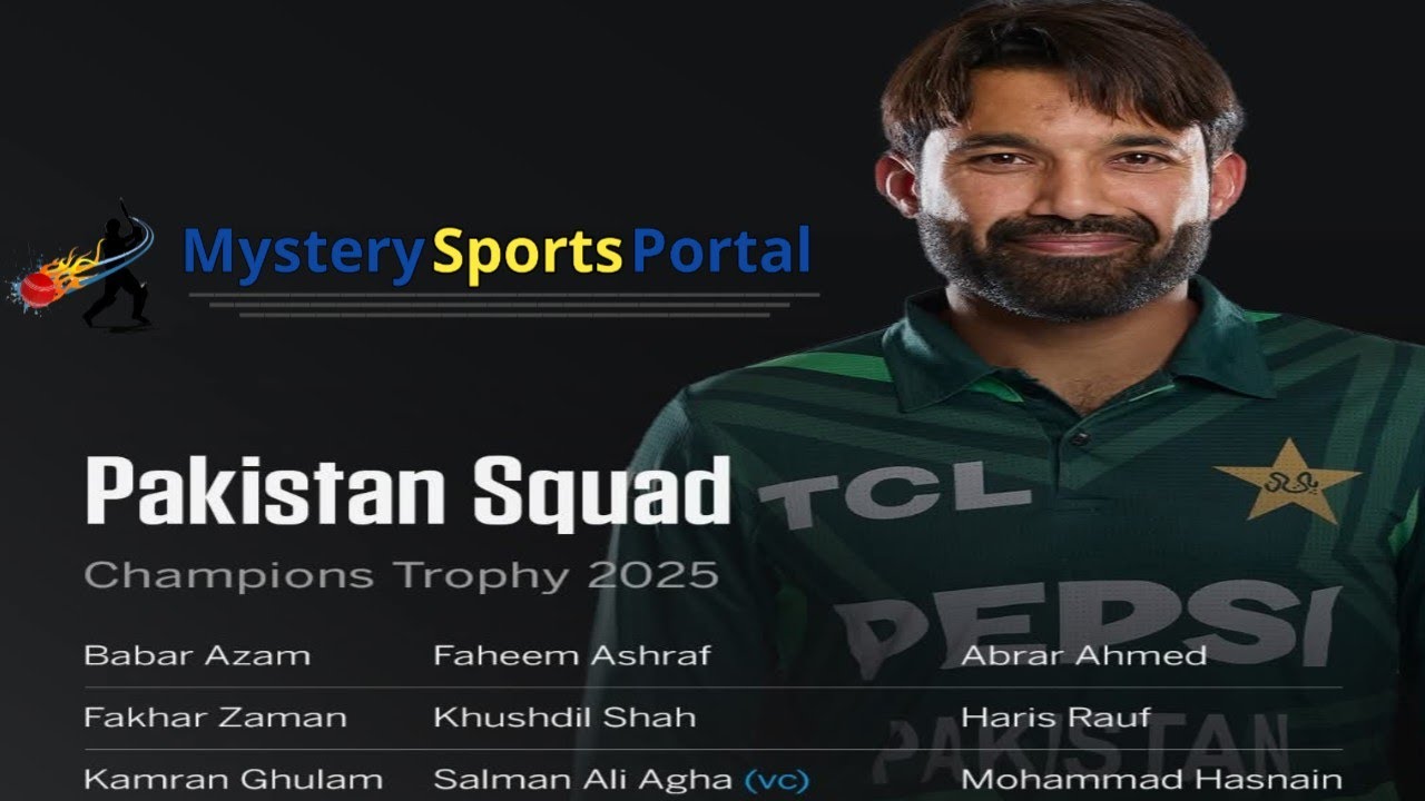 Pakistan Squad For Champion Trophy 2025 | ICC CT2025 | CT2025 | PAKISTAN | Mystery Sports Portal