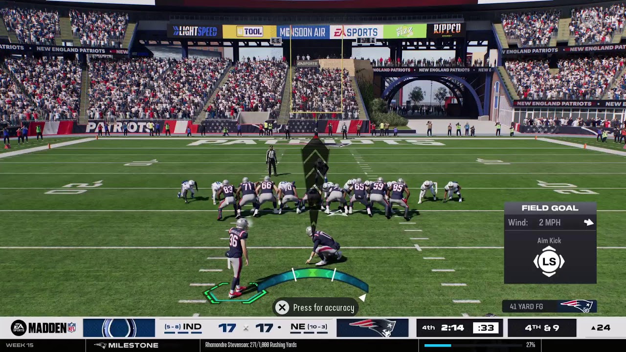Patriots 🆚 Colts