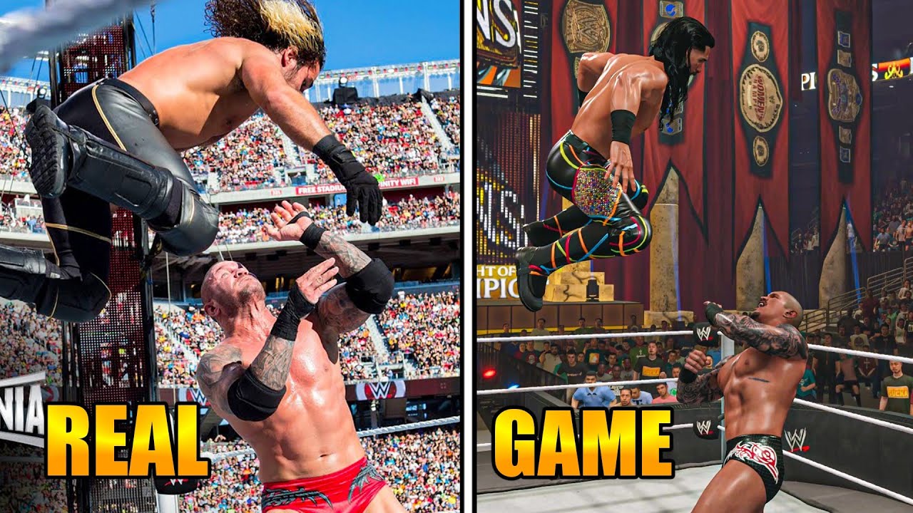 WWE Real vs WWE 2K23 Finishers Comparison