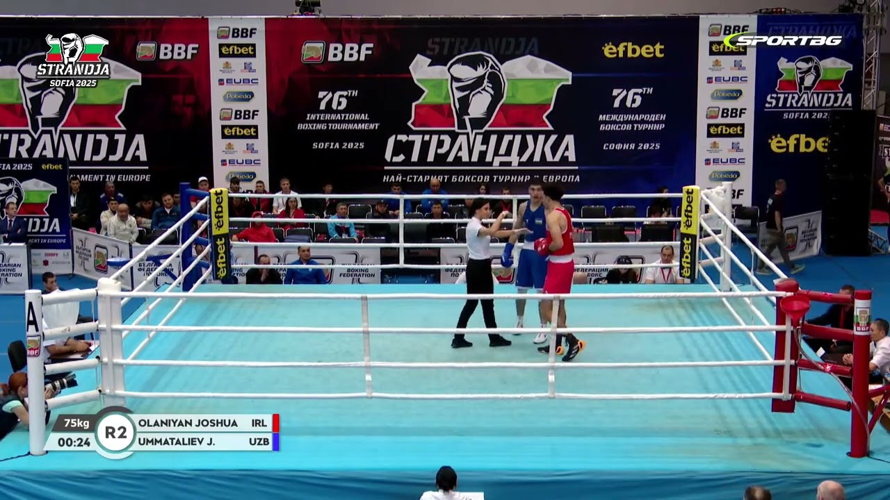 Javokhir Ummataliev (UZB) vs. Joshua Olaniyan (IRL) Strandja Tournament 2025 (75kg)