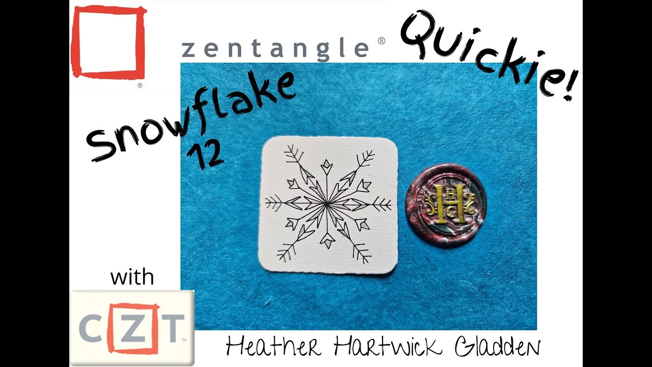 Снежинка 12 | Zentangle® Quickie