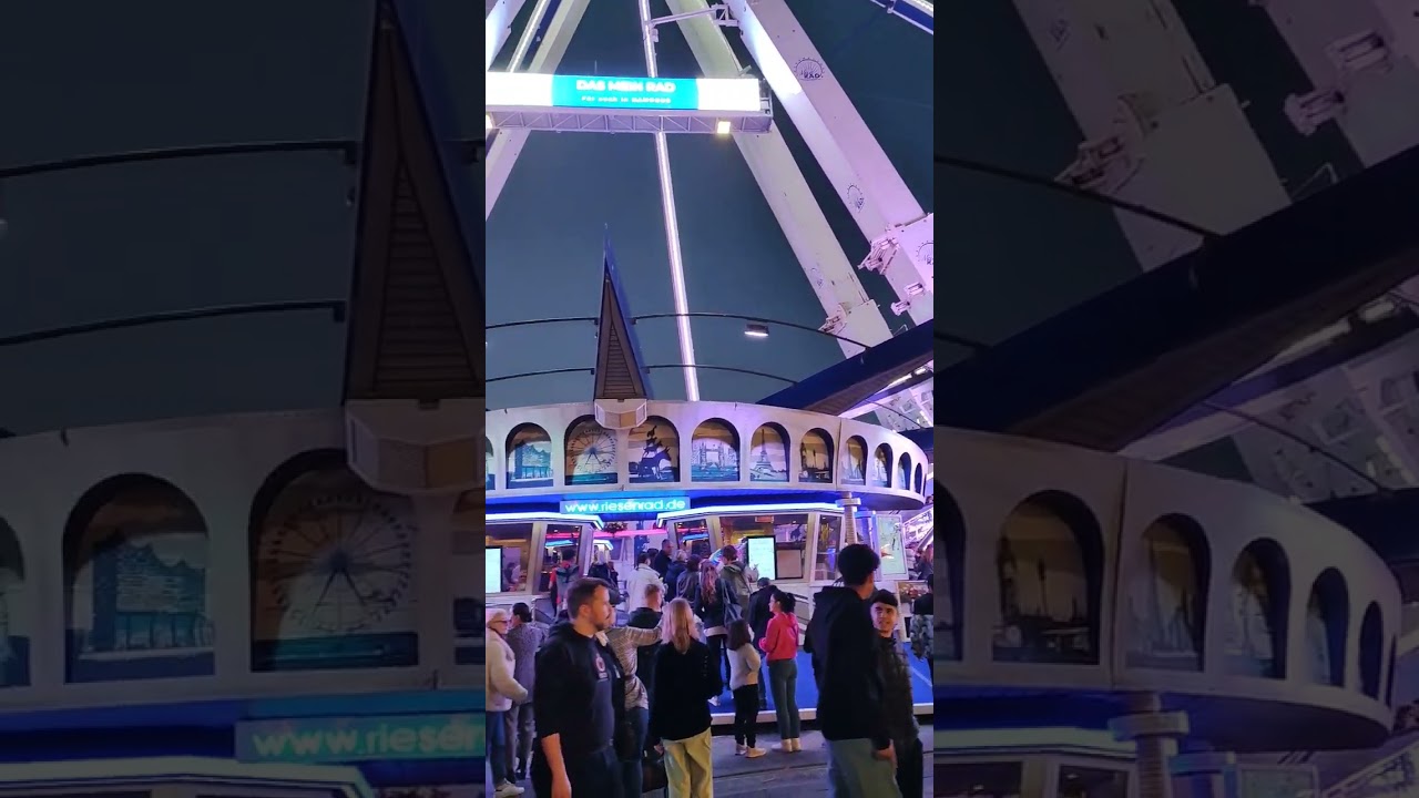 Hamburger Dom 2023 bei Nacht Riesenrad