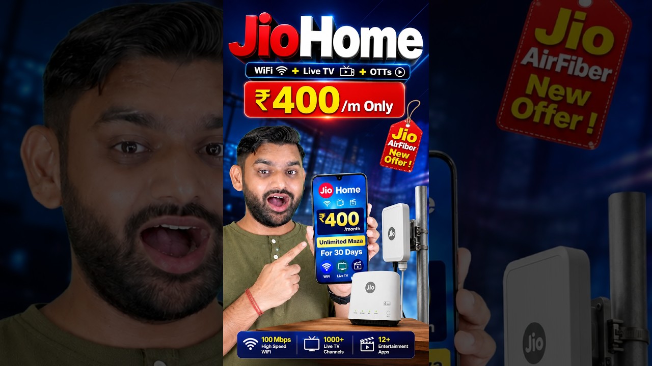 Jio New Broadband Plans 2026 | Jio AirFiber Packs Starting ₹400! Complete Breakdown of TV, WiFi, OTT