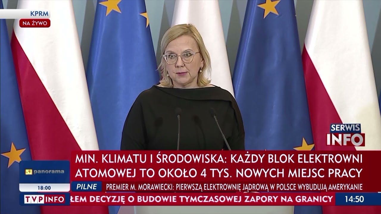 Minister klimatu Anna Moskwa: Każdy blok elektrowni atomowej to około 4 tys. nowych miejsc pracy