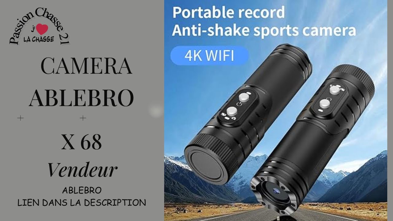 Caméro type shotpro Ablero X68 : le test complet !!!