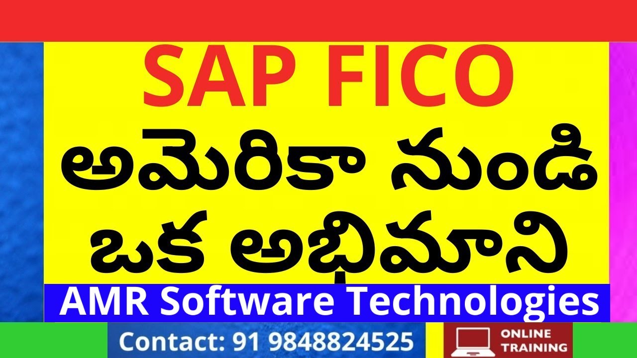 అమెరికా నుండి ఒక అభిమాని SAP FICO  Training in Telegu - SAP FICO  in Telegu - Addanki Amarnath
