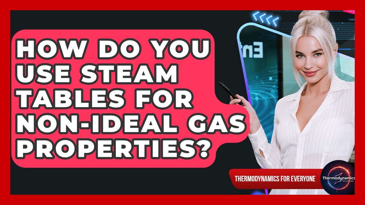 How Do You Use Steam Tables For Non-ideal Gas Properties? - Thermodynamics For Everyone