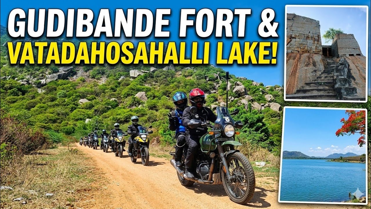 Weekend Escape from Bangalore 🏍️ | Gudibande Fort & Vatadahosahalli Lake
