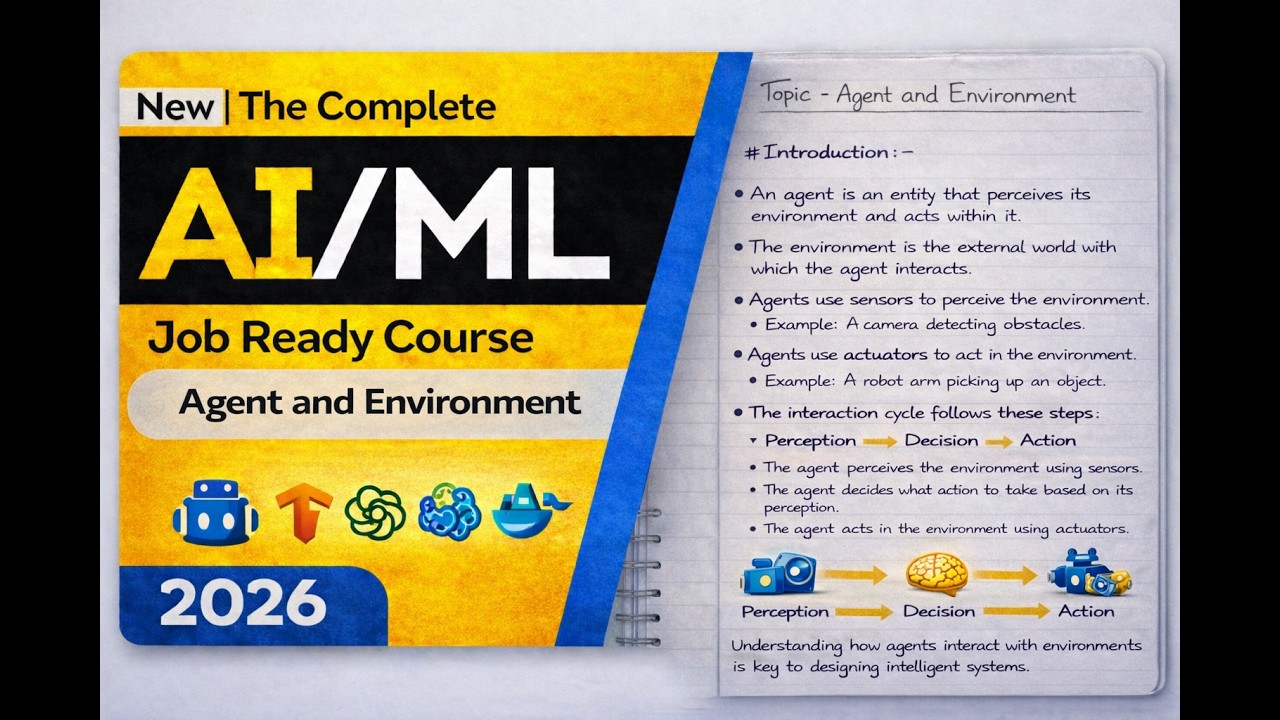 complete artificial intelligence course//lecture 04 - agent and environment //full course in hindi