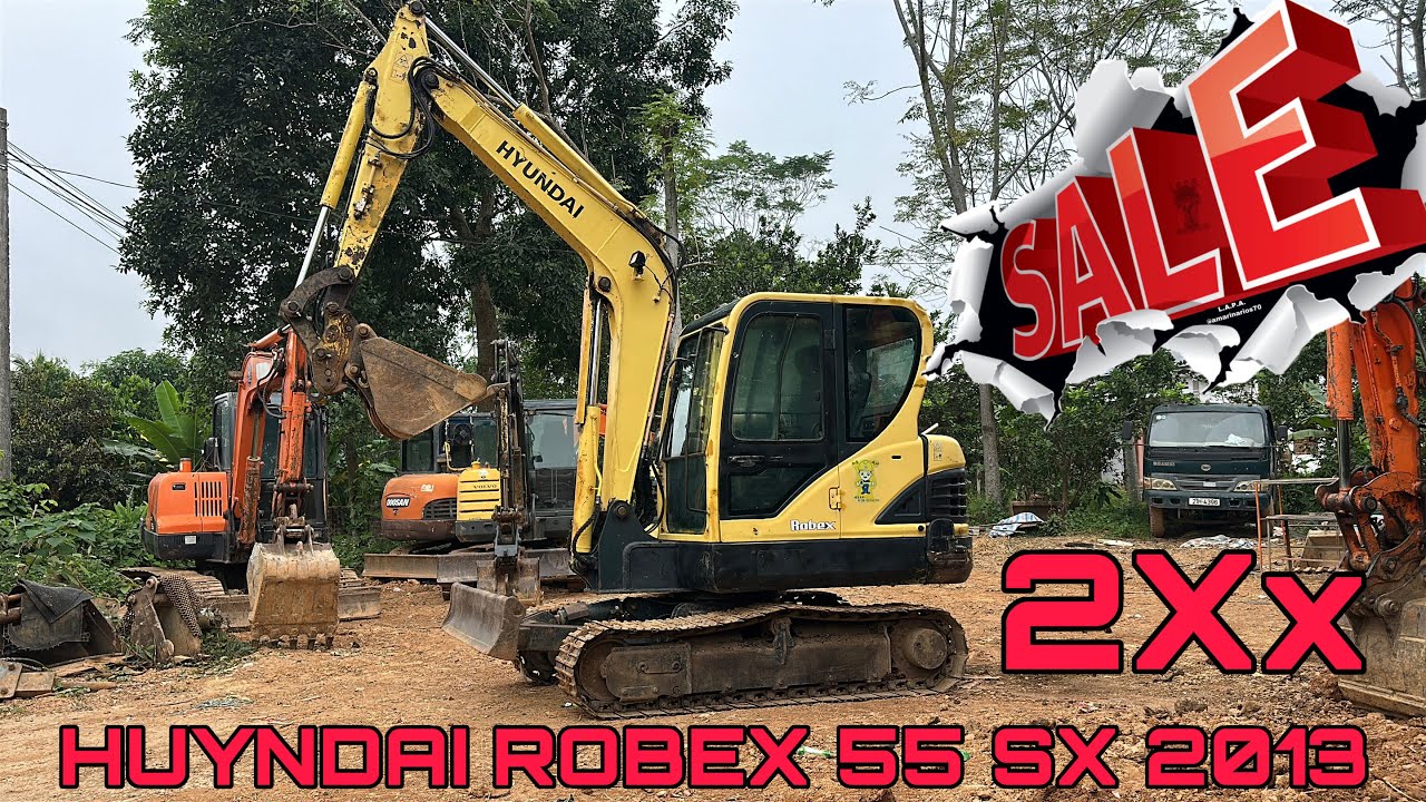Máy Xúc Đào HUYNDAI ROBEX 55 Sx 2013 Chất Bãi Hàng Mới Về Giá Khởi Nghiệp Hơn 200tr Thành MCT