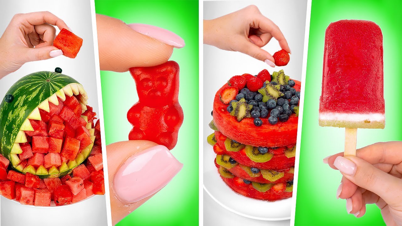 10 formas de usar una sandía || Increíbles trucos de comida 🍉