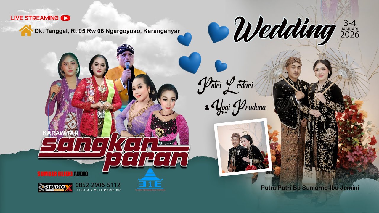 🔴LIVE KRW SANGKAN PARAN part2 -  PERNIKAHAN PUTRI & YOGI -TANGGAL NGARGOYOSO -Sumber Rejeki AUDIO