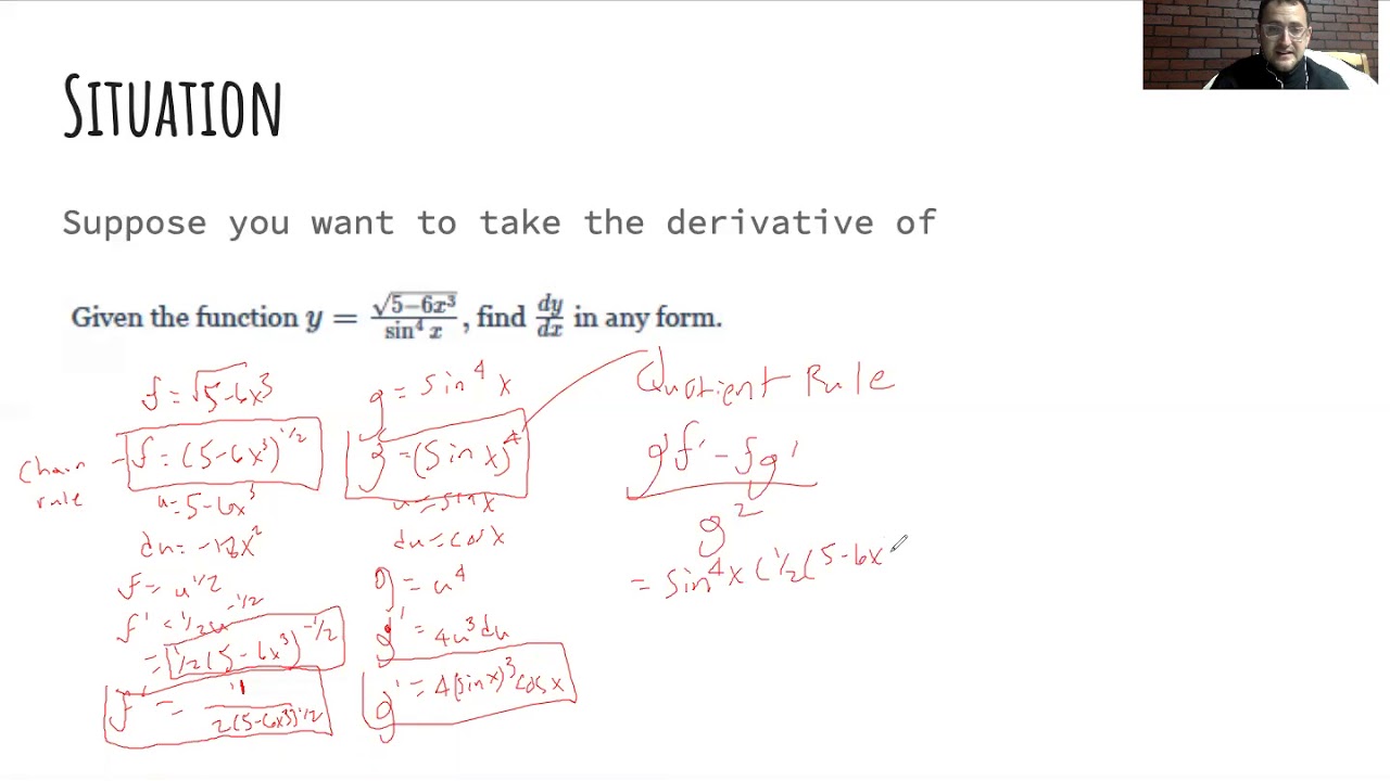 Calculus Skill 20: Choosing a Derivative Rule for Multiple Derivative Rules