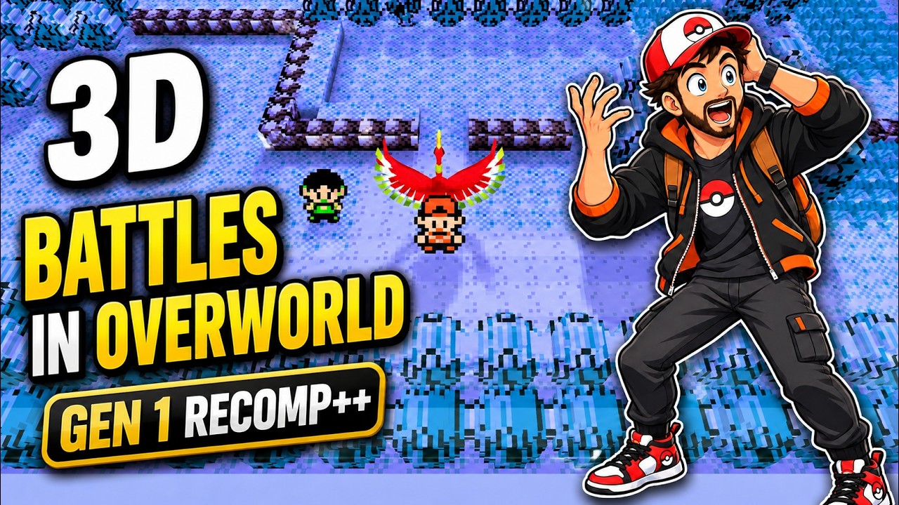 Wild Pok&eacute;mon Now Battle You in the 3D Overworld! GOLD SUPPORT | Gen 1 Recomp++