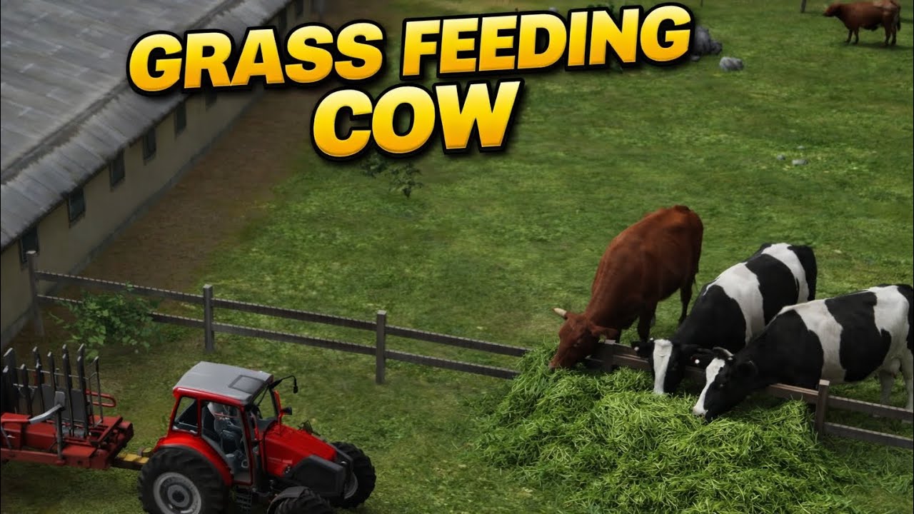 FARMING SIMULATOR 14 GRASS FEEDING COW 🐄