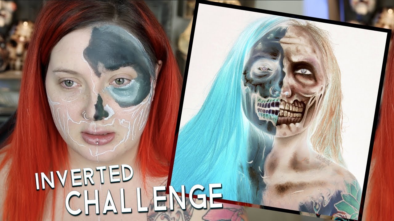 INVERTED MAKEUP CHALLENGE | ... zombie?