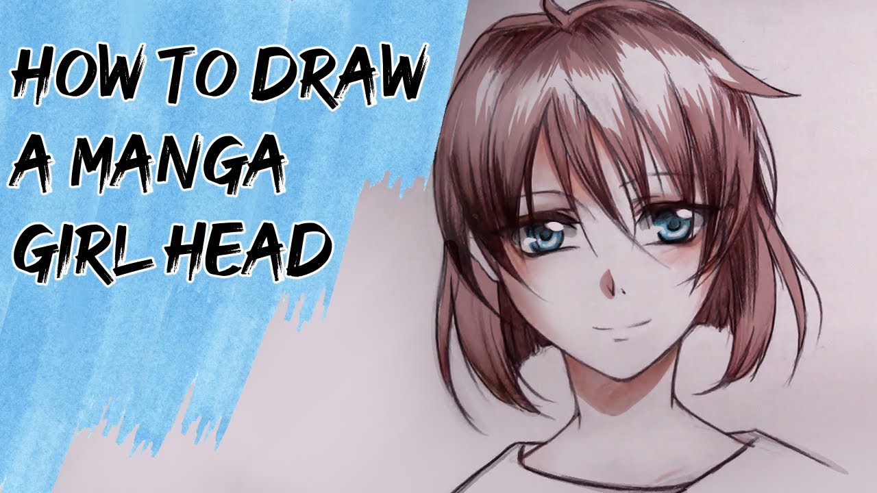 How to draw and color a beautiful Manga girl - [Step-by-step]