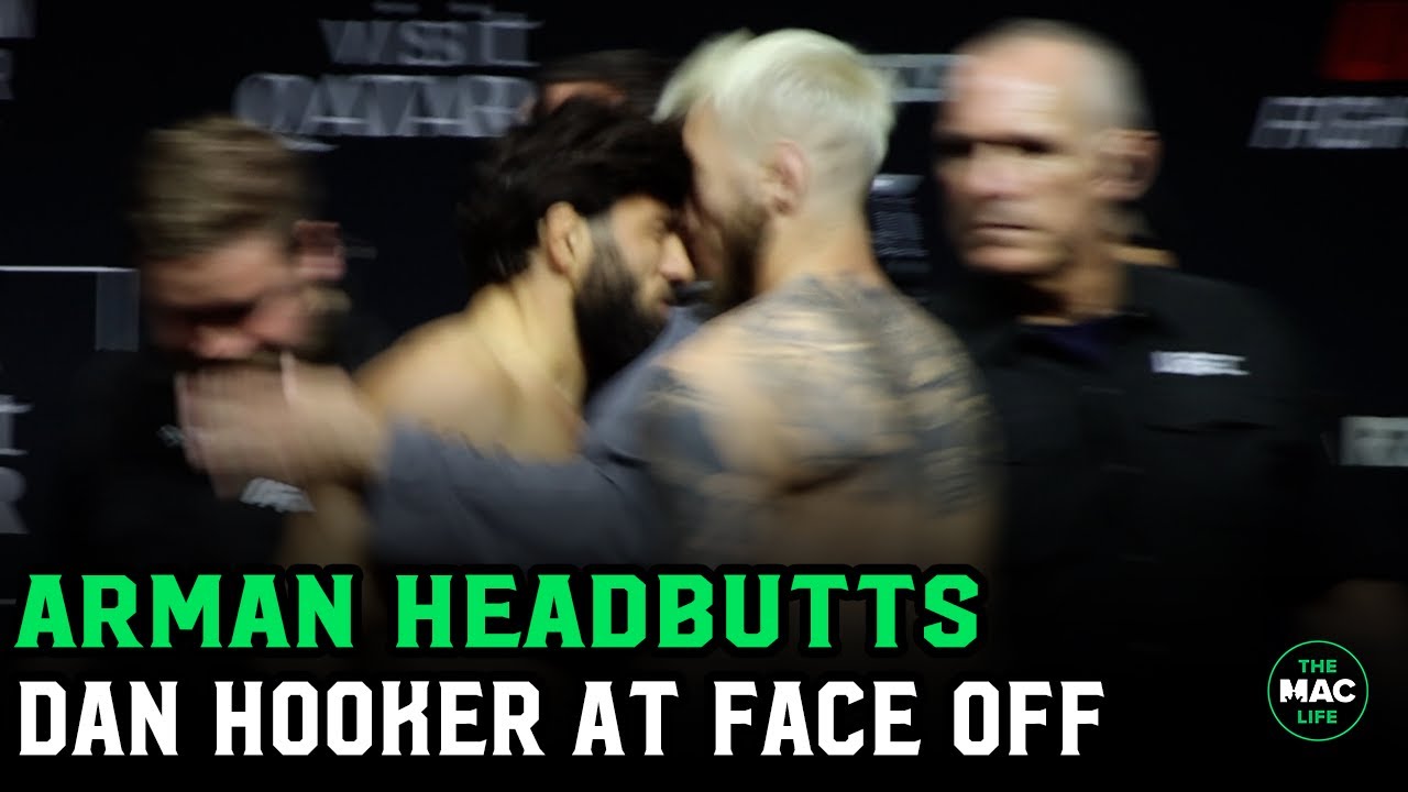 Arman Tsarukyan HEAD BUTTS Dan Hooker at Final Face Off