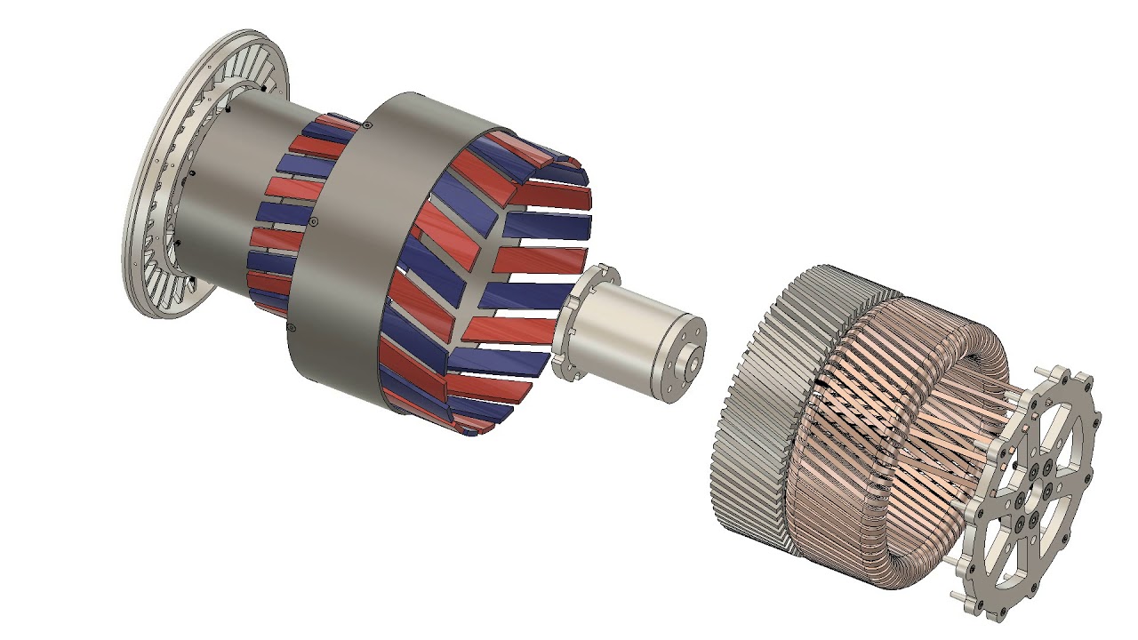 Dual Rotor Spiral Winding Motor