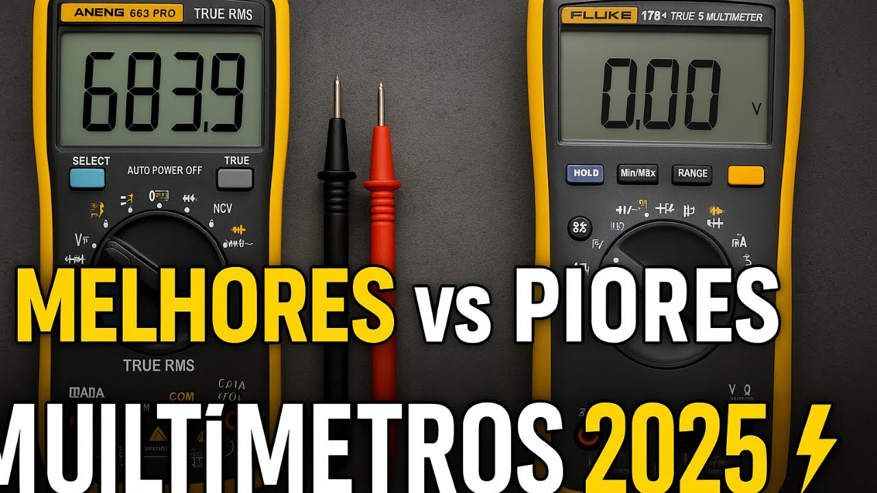 MELHORES e PIORES MULTÍMETROS de 2025! (Aneng, Fluke, Minipa, Hikari, Mustool e mais!)