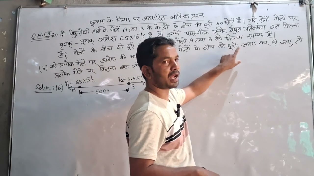 कूलाम के नियम पर आधारित  आंकिक प्रश्न  (L3)CH-3