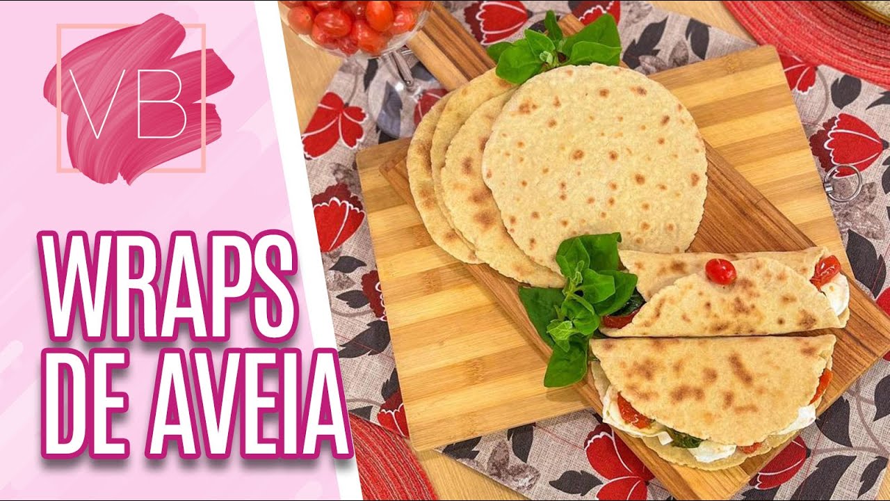 Wraps de aveia com pasta de espinafre com mussarela de búfalo e tomates - Você Bonita (29/08/2022)
