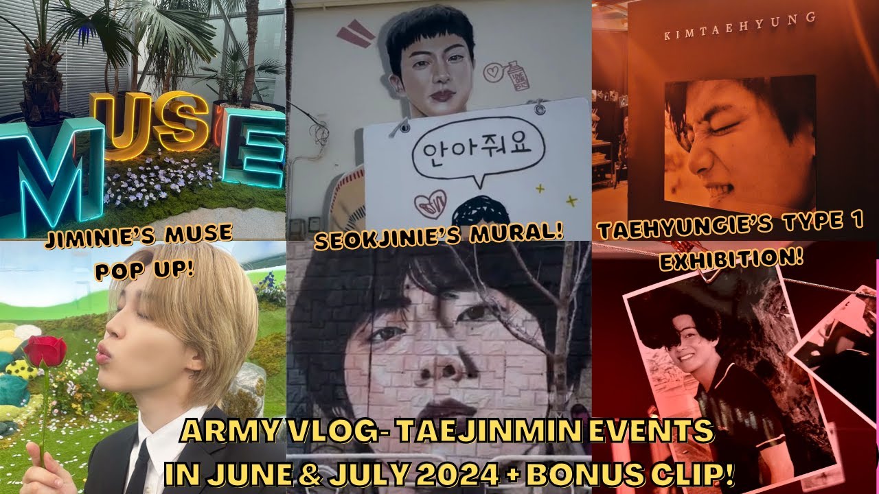 [ARMY VLOG] Jimin's MUSE Pop Up, V Type1 Art Space, Jin's Wall Mural #방탄소년단 #진 #jinmin #taejin #jin