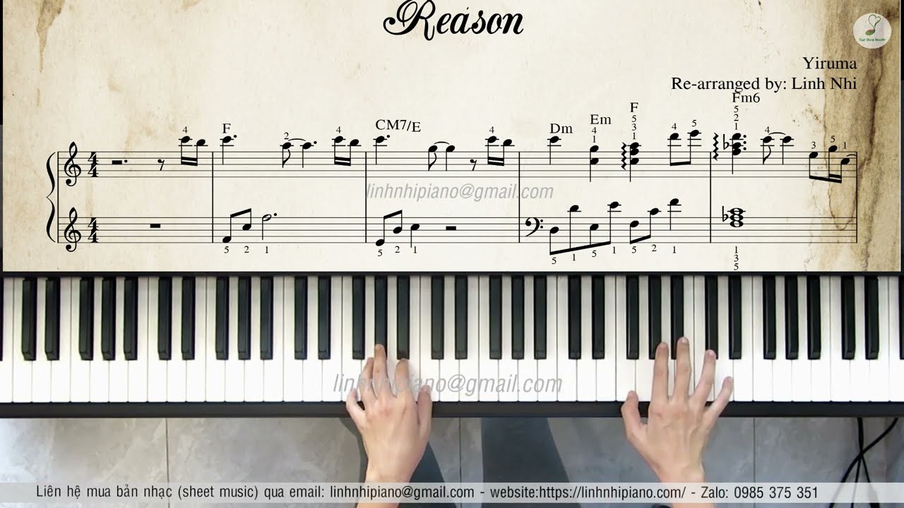 Reason - Yiruma (Autumn in my heart ) Piano | Easy level | Linh Nhi