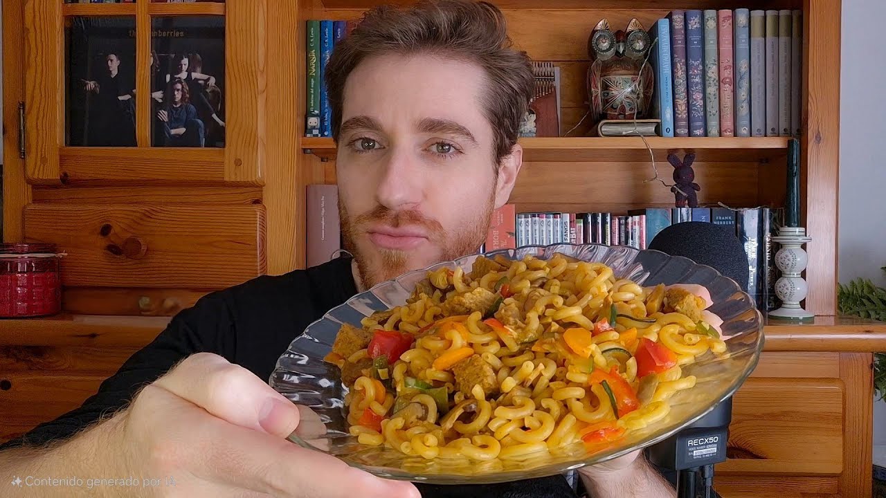 [ASMR] Comiendo fideuà 🍲 & Chisme: me peleo con la vecina 😡 |  Susurros, eating sounds