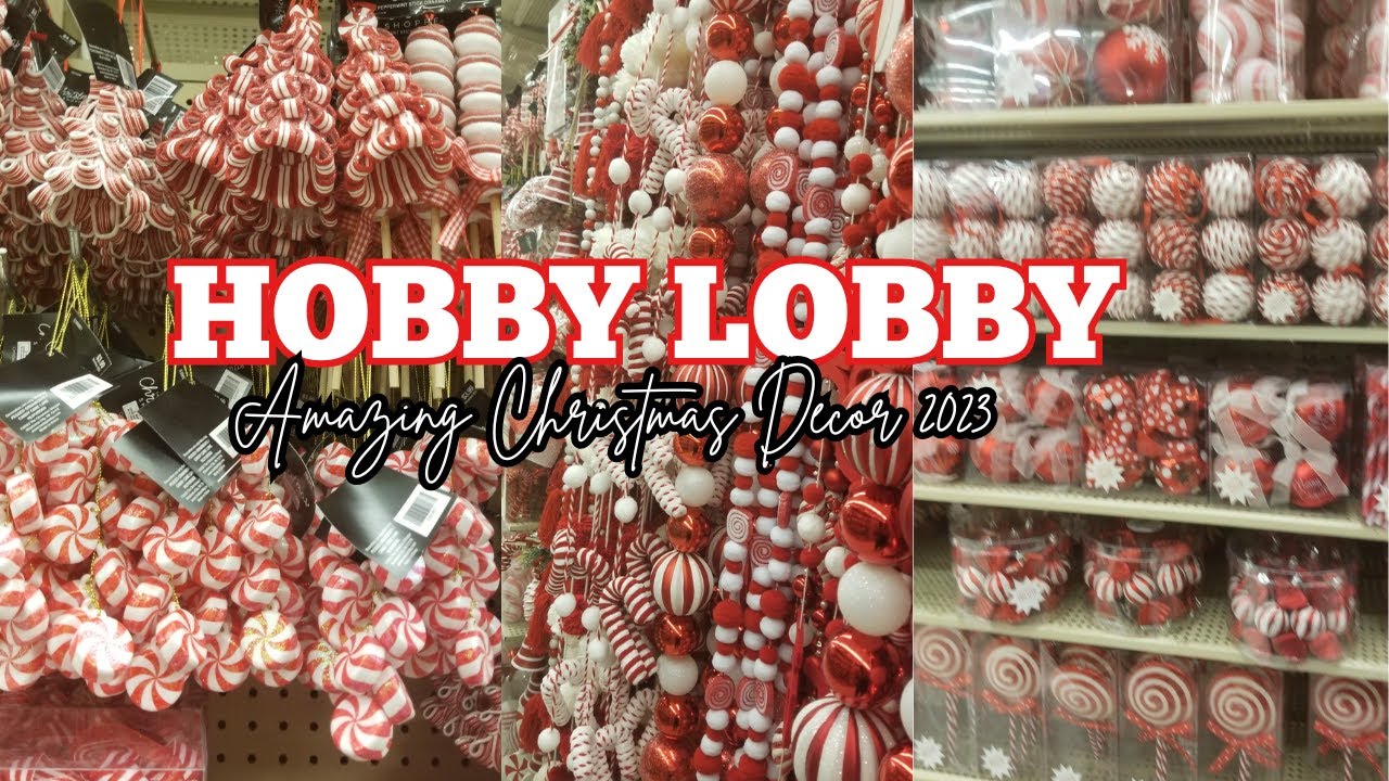 *NEW*HOBBY LOBBY CHRISTMAS DECOR 2023🎄/ HOBBY LOBBY SHOP WITH ME 2023/ HUGE NEW ARRIVALS/ PEPPERMINT