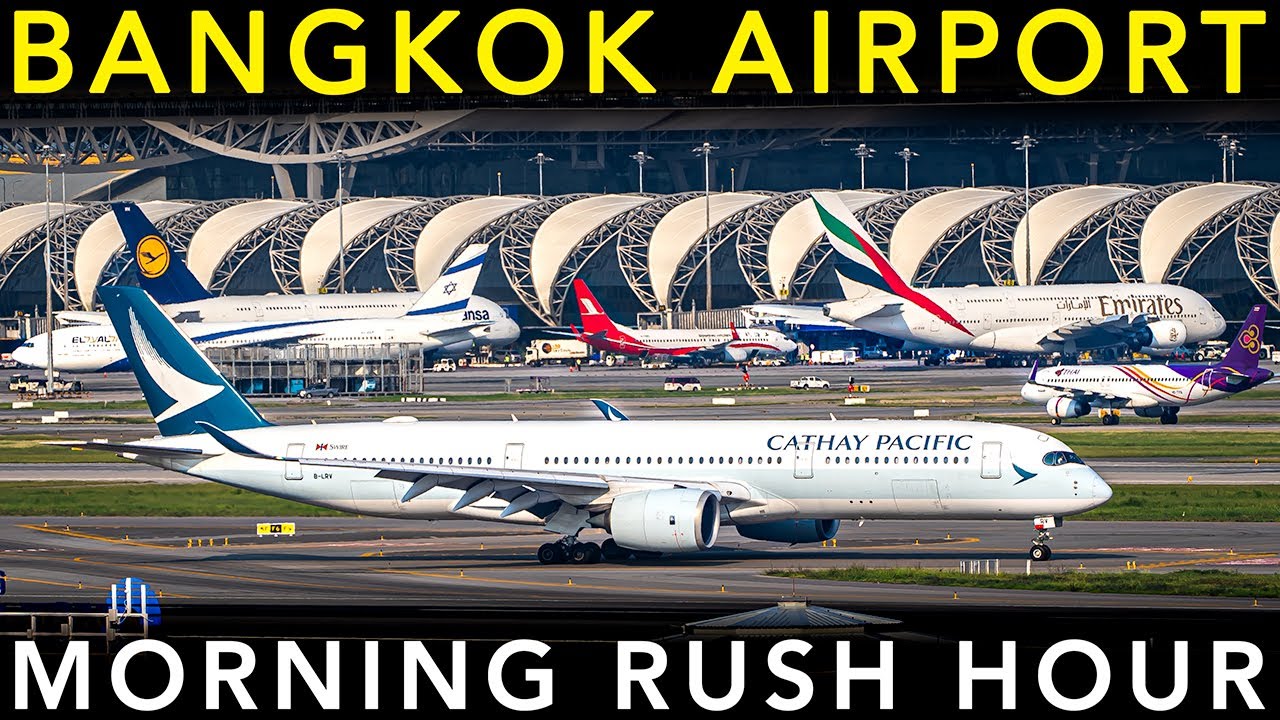 BANGKOK SUVARNABHUMI AIRPORT🇹🇭 - Plane Spotting Morning RUSH HOUR | Takeoff & Landing