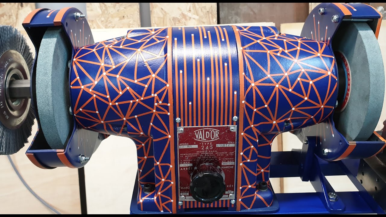 PEINTURE ARTISTIQUE et RESTAURATION du TOURET À MEULER VAL D'OR T245