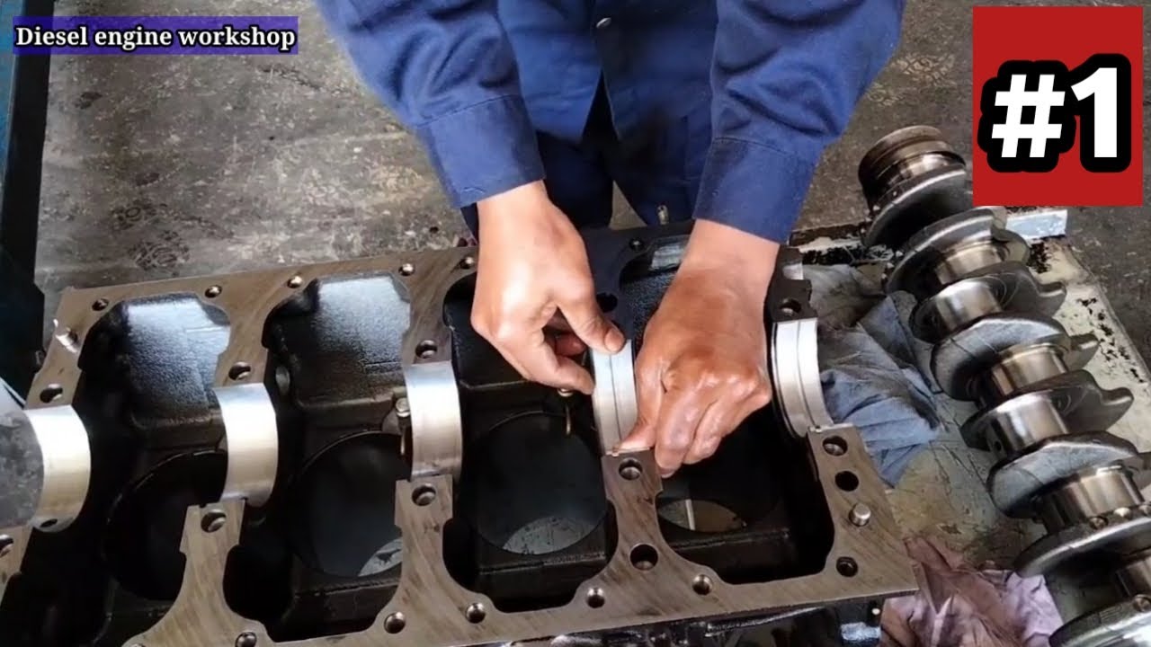 HOW TO INSTALL A CRANKSHAFT | ISUZU 4HF1 CRANKSHAFT INSTALLATION | Diesel engine workshop | #1