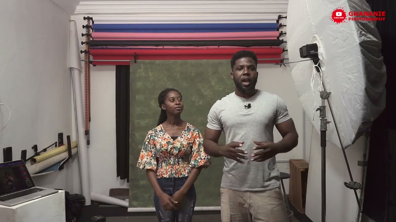 One Light Photography Setup Using a Large Parabolic Umbrella in a Small Photo Studio