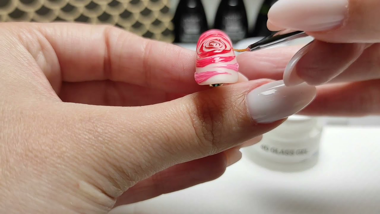 Krist&aacute;ly r&oacute;zsa GYORSAN, egyszerűen... 4D Glass Gel-el - Pearl Nails