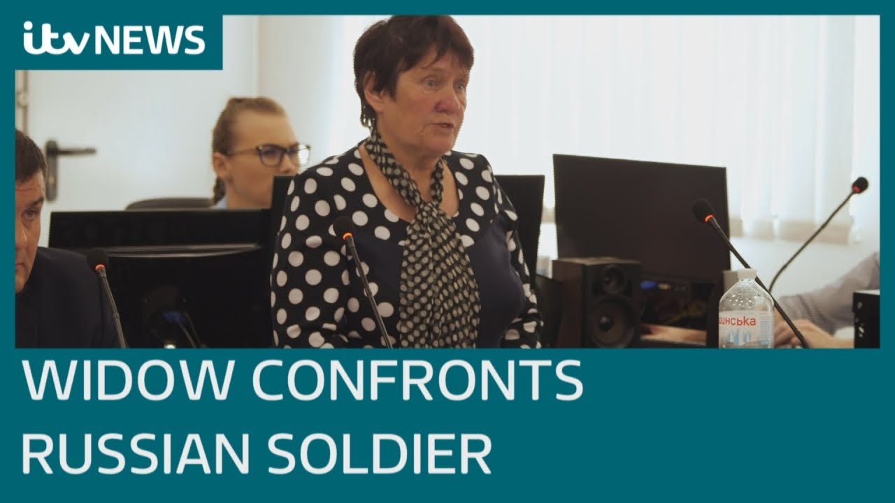 Ukrainian widow confronts 21-year-old Russian soldier who killed her husband | ITV News