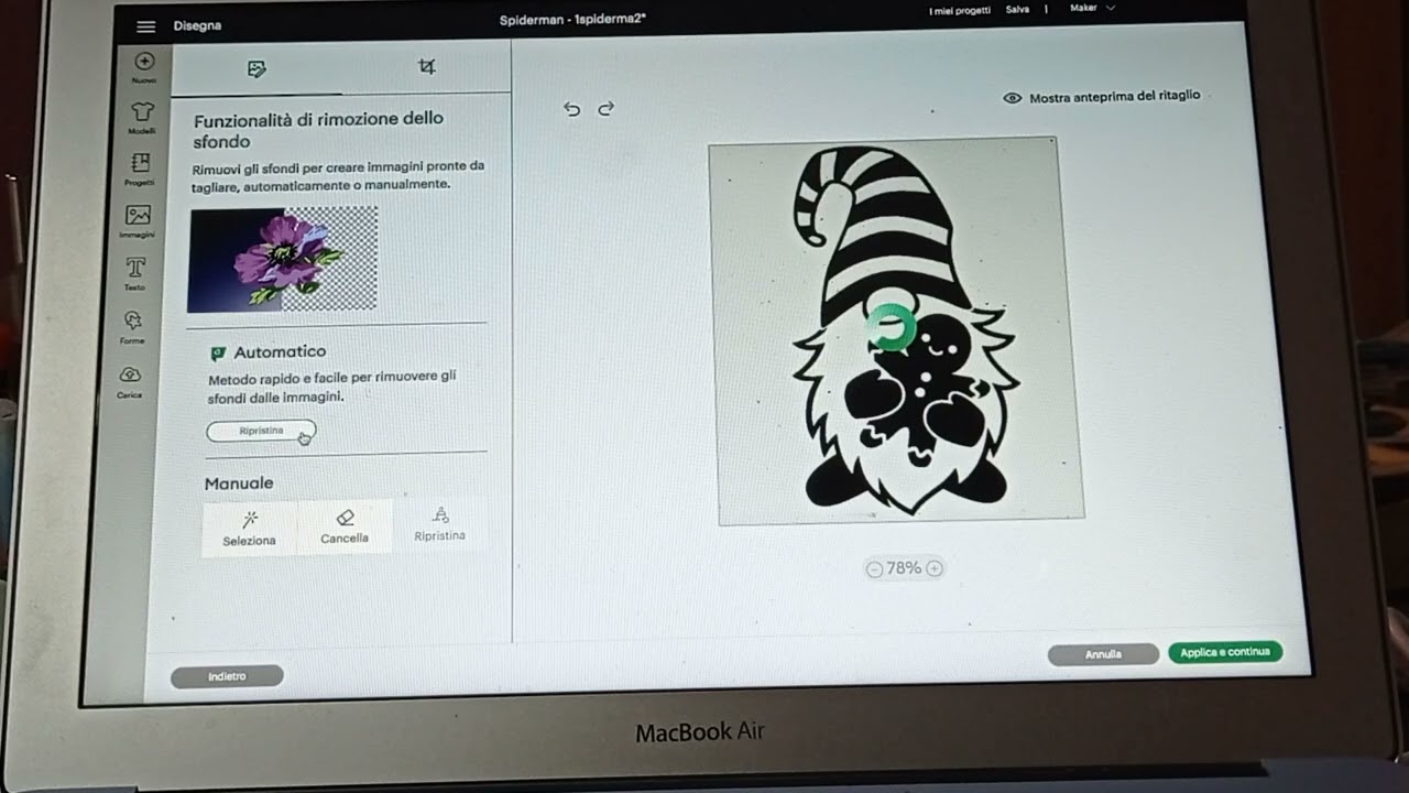 CARICARE UN'IMMAGINE SU DESIGN SPACE CRICUT MAKER parte 1