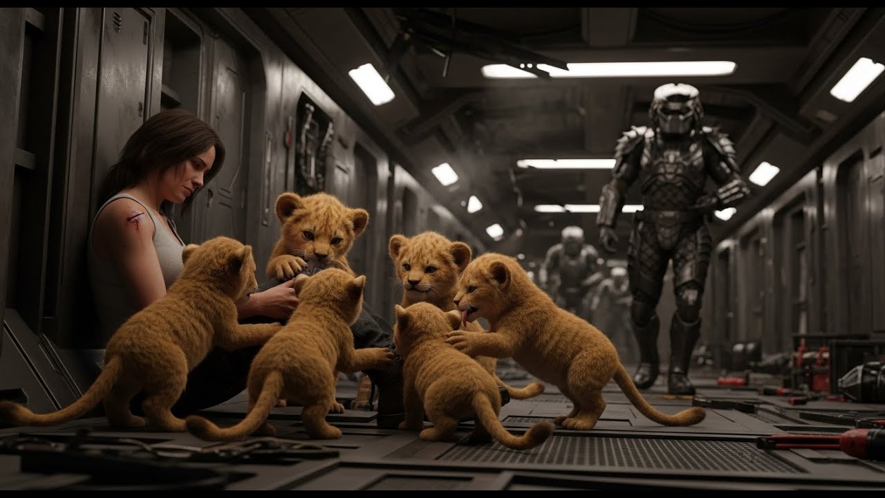 The Predator Cubs Discovered the Human Wounded — Elite Guard Arrived to See Them Guarding Her Like