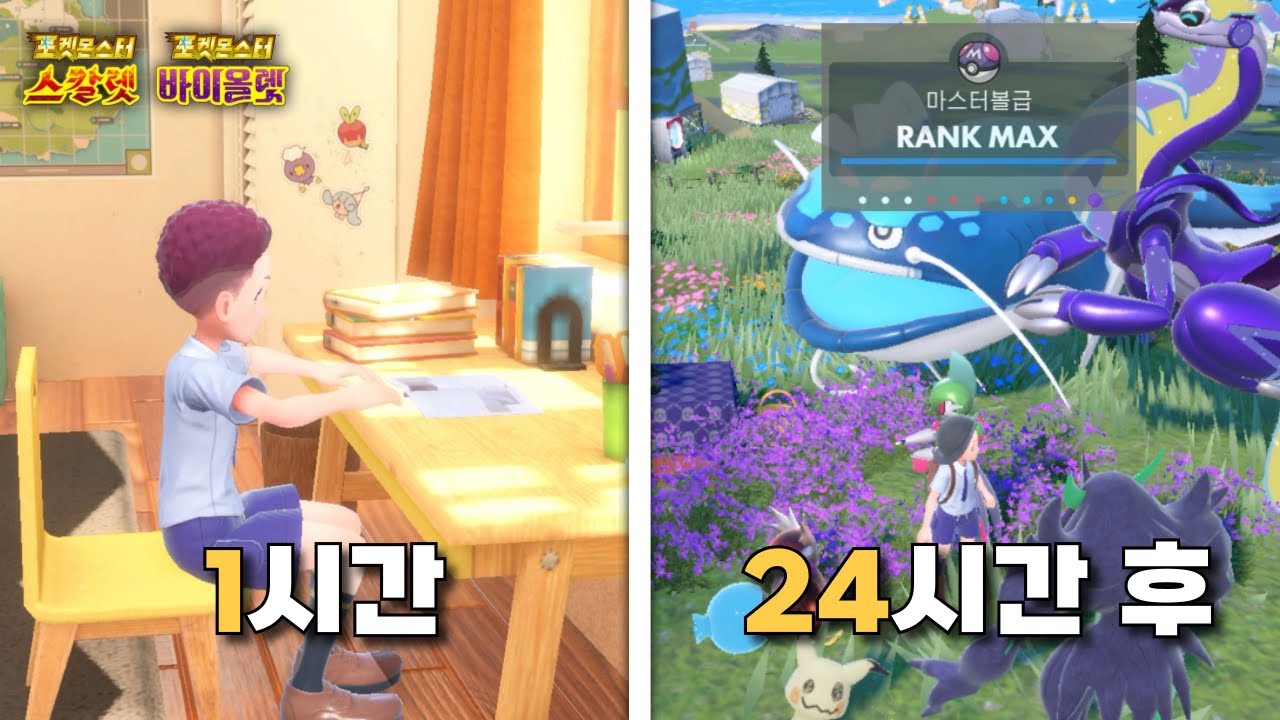 24시간 동안 키운 포켓몬으로 랭크 최고등급까지 가기