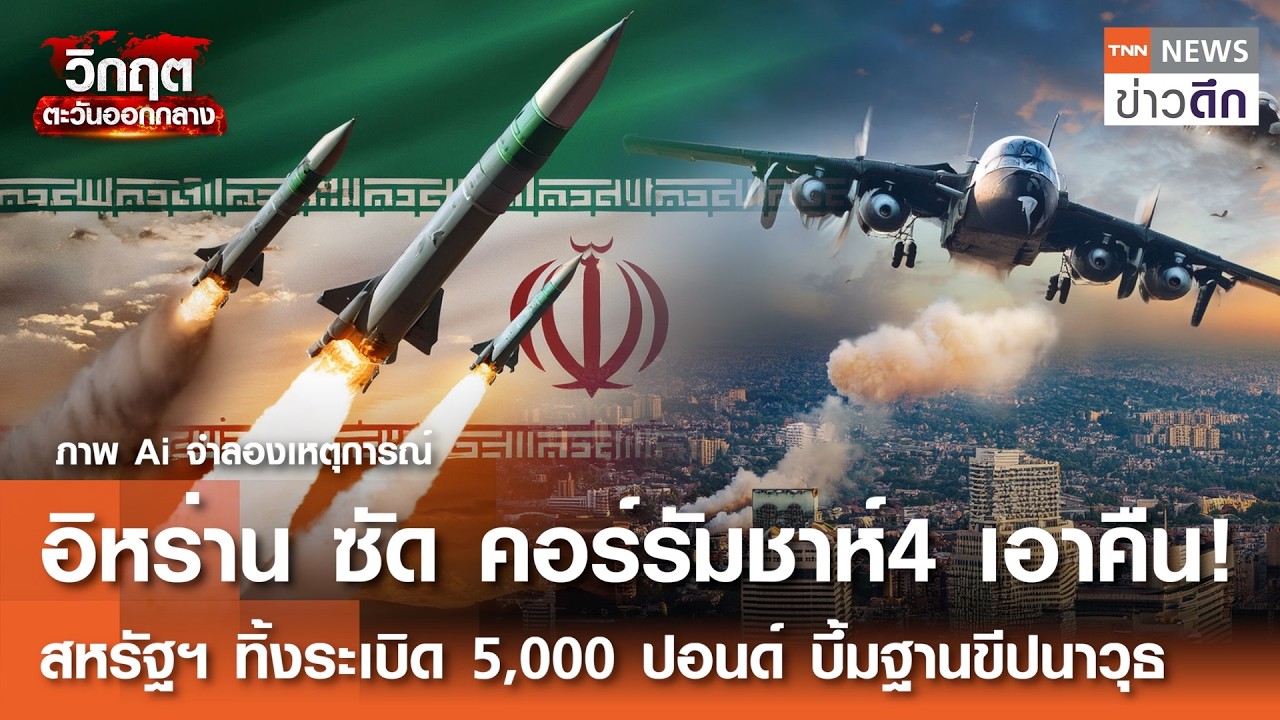 อิหร่านซัดคอร์รัมชาห์-4 เอาคืน! สหรัฐฯ ทิ้งระเบิด 5,000 ปอนด์บึ้มฐานขีปนาวุธ |TNNข่าวดึก| 18 มี.ค.69