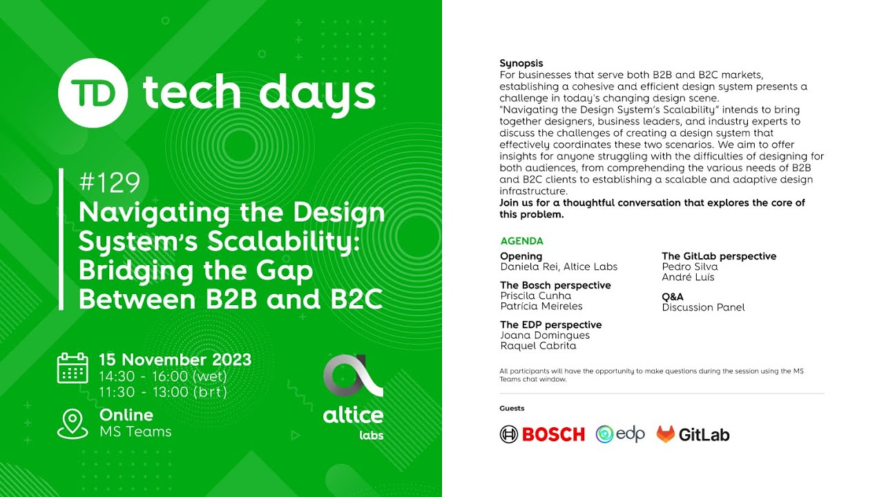 129th TechDay - Navigating the Design System's Scalability: Bridging the Gap Between B2B and B2C