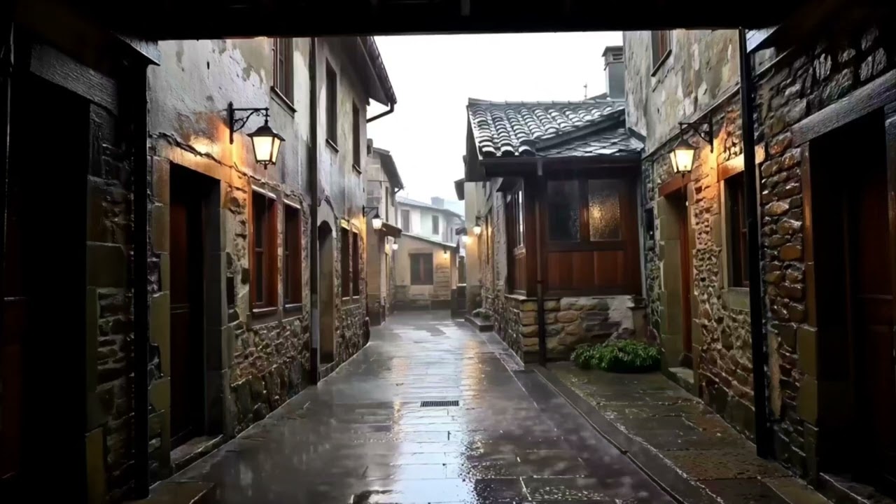 Rain from Forest Cabin Porch | Heavy Rain Ambience for Sleep and Relaxation