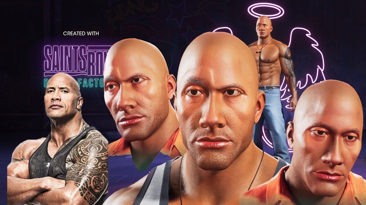 Saints Row Boss Factory Face creation by YurokLBM  Dwayne THE ROCK Johnson