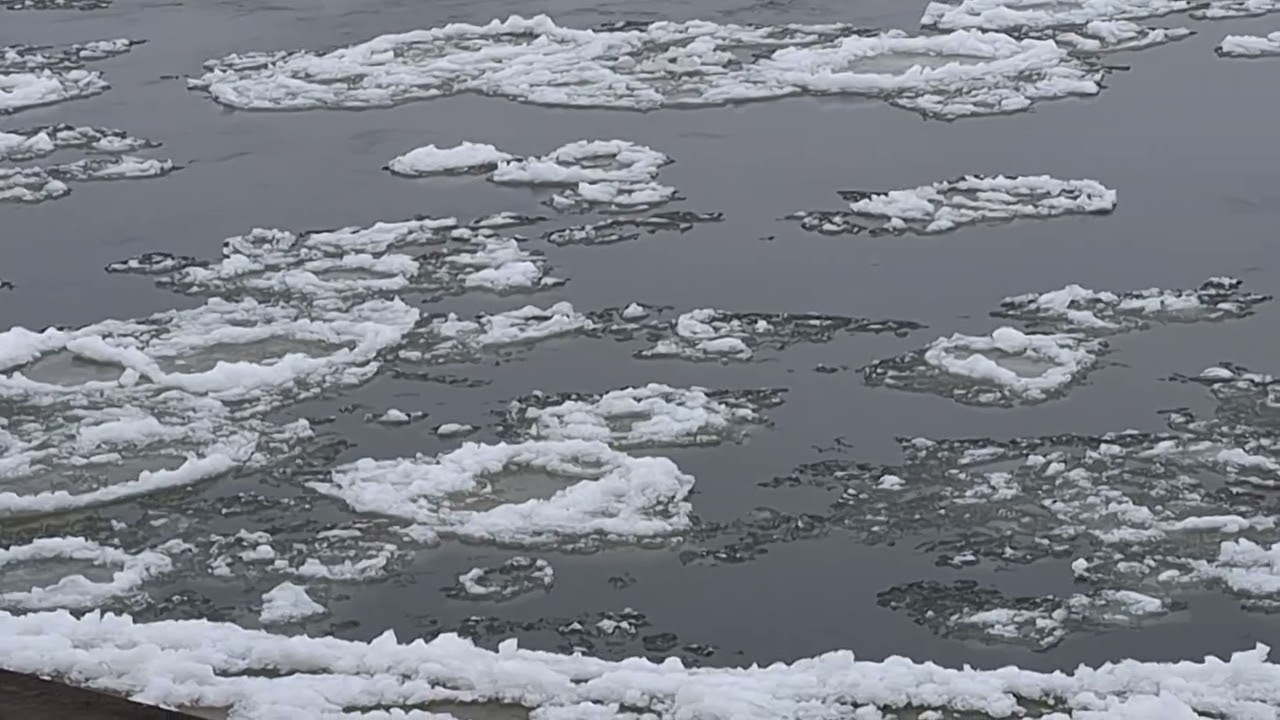 Tangermünde ❄️ Eisschollen auf der Elbe