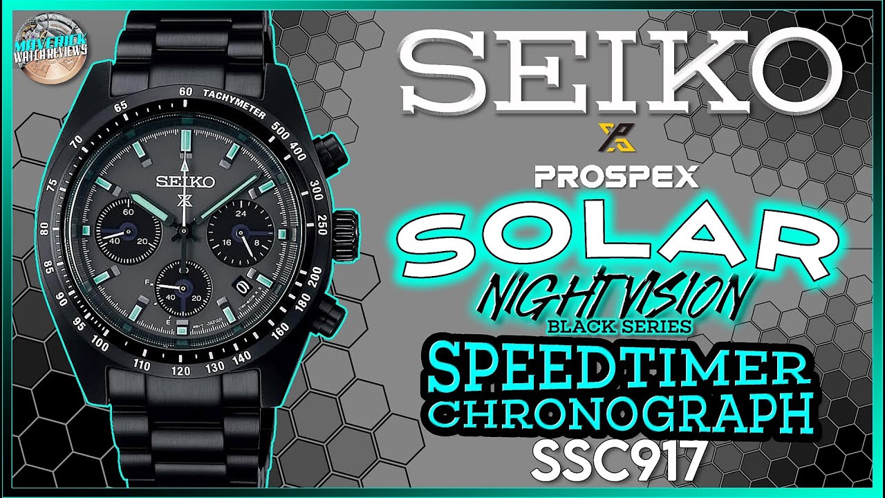 Back In Black! | Seiko Prospex Speedtimer Night Vision 100m Solar Chrono SSC917 Unbox & Review