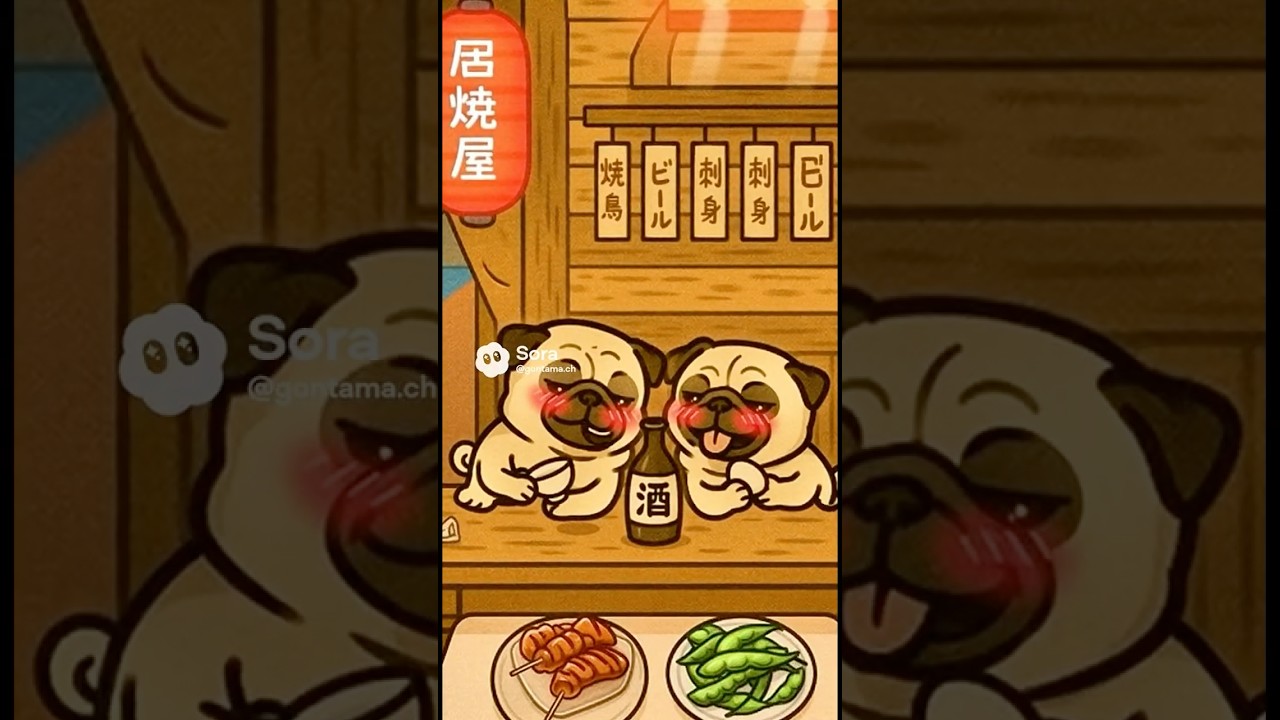 [PUG] 飲み過ぎ注意⚠️ (Watch out for the hangover!) 