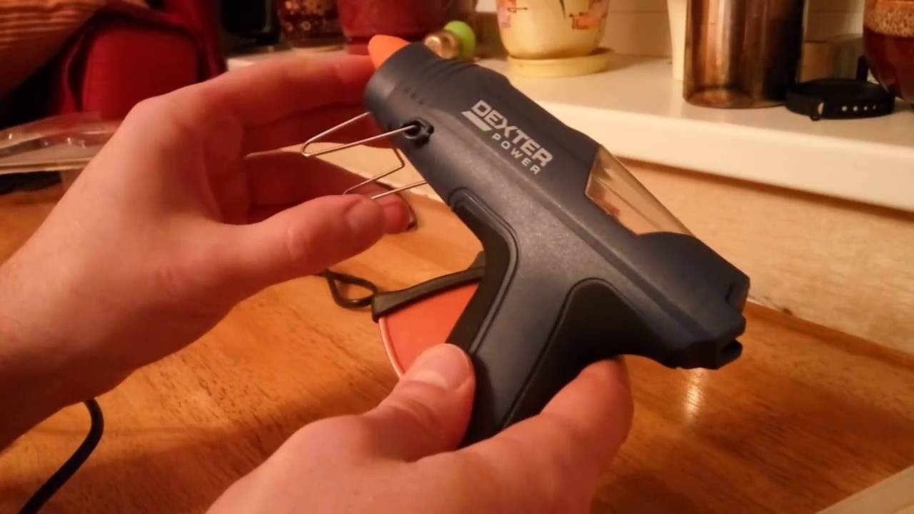 Пистолет клеевой DEXTER KL-1036A 200Bт, 11мм Unboxing